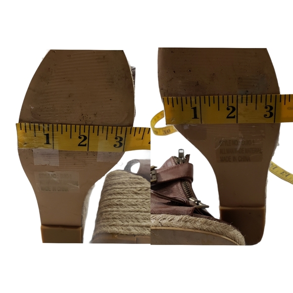 Miss Me Suki Buckle Zip Open Toe Espadrille Wedges - Picture 14 of 14